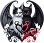 Preview: Dragon-flicken-buegelbild--aufbuegler-gothic--buegelmotiv